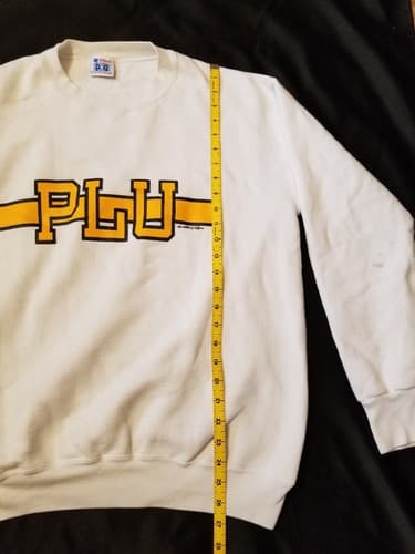 VTG PLU Sweatshirt XXL University Spellout Logo Sweater 80s Vintage College 2XL - Thumbnail 4