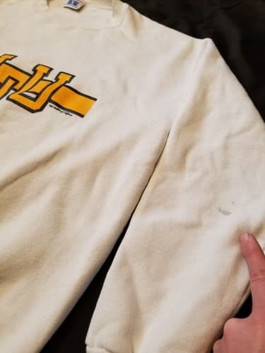 VTG PLU Sweatshirt XXL University Spellout Logo Sweater 80s Vintage College 2XL - Thumbnail 8