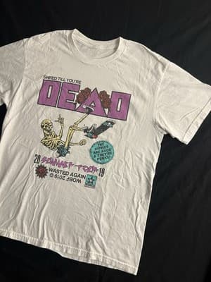 SHRED Til Your DEAD Grateful WOBF Mens L Shirt Rat Fink SUMMER 2019 Tour Hippie - Thumbnail 3