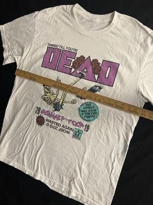 SHRED Til Your DEAD Grateful WOBF Mens L Shirt Rat Fink SUMMER 2019 Tour Hippie - Thumbnail 7