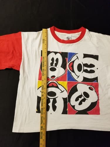 Vintage Mickey Mouse Expressions Pajama Shirt Oversized 80s Walt Disney OSFA L - Thumbnail 8