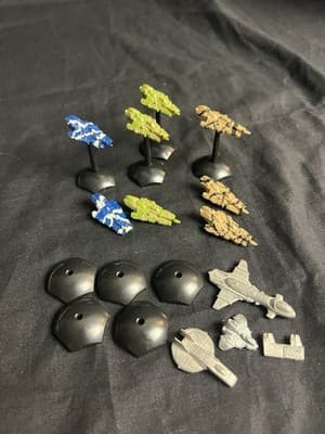 Lot Epic 40K ELDAR SPRUE Plastic Army Falcons Painted Planes Airplane Tiles VTG - Thumbnail 9