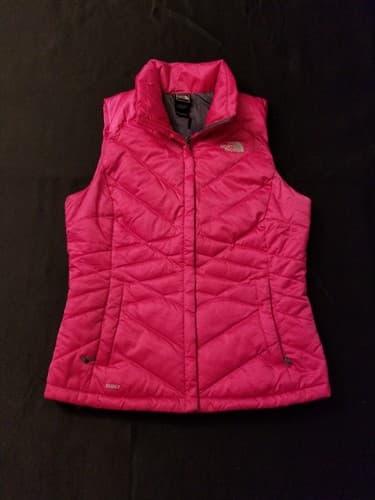 The North Face 550 Women’s Quilted Puffer Vest Full Zip Pink Magenta Small A6EV - Image 1