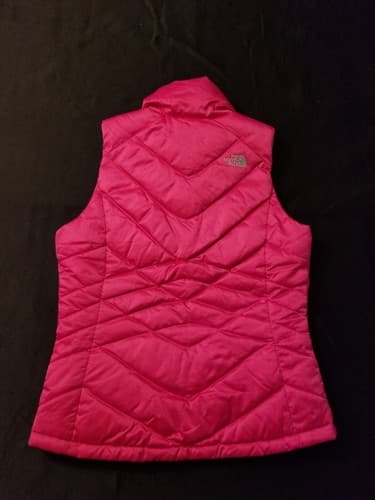 The North Face 550 Women’s Quilted Puffer Vest Full Zip Pink Magenta Small A6EV - Thumbnail 3