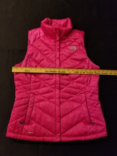 The North Face 550 Women’s Quilted Puffer Vest Full Zip Pink Magenta Small A6EV - Thumbnail 13