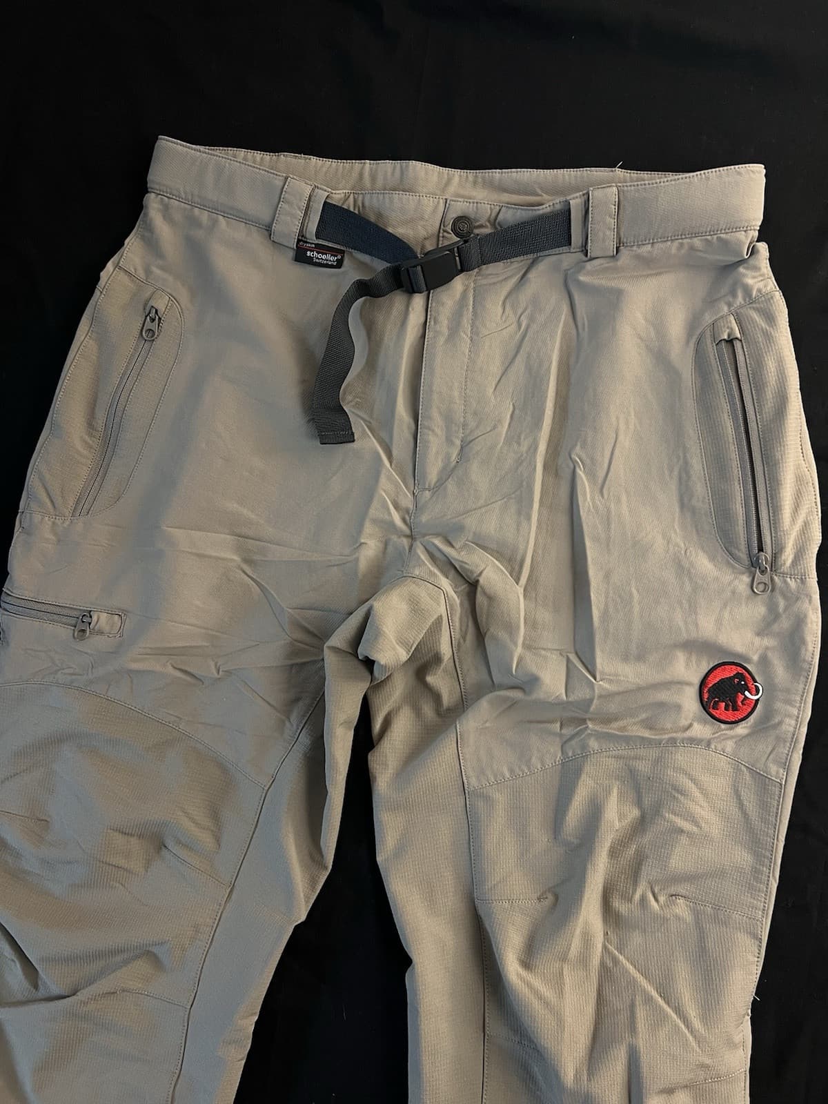 MAMMUT Y2K COURMAYEUR Stretch 3xDRY Pants Schoeller Womens 25 Taupe 32x30 Belted - Thumbnail 2