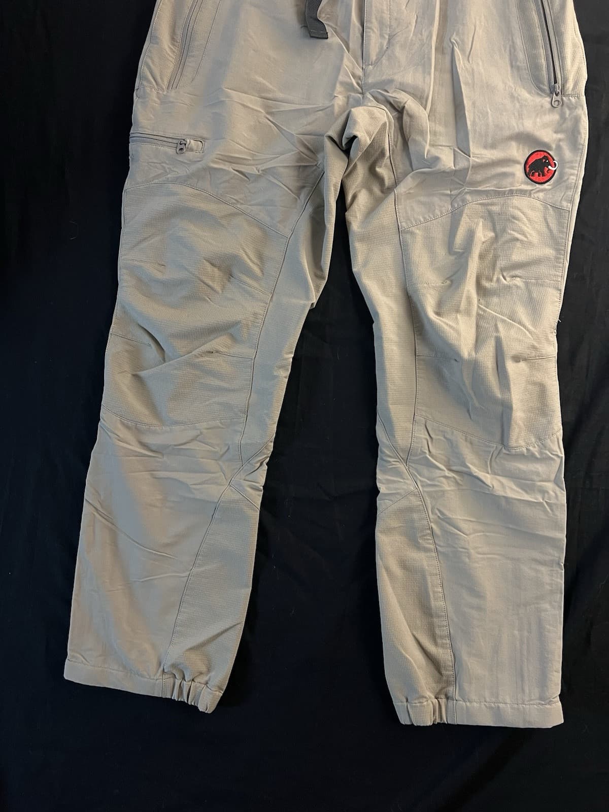 MAMMUT Y2K COURMAYEUR Stretch 3xDRY Pants Schoeller Womens 25 Taupe 32x30 Belted - Thumbnail 3