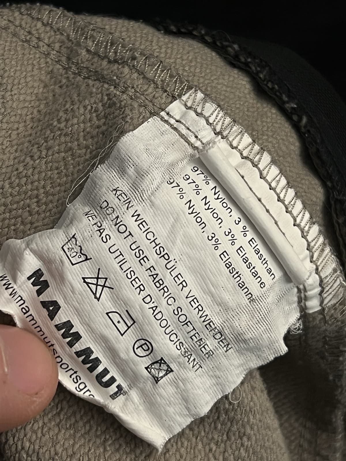 MAMMUT Y2K COURMAYEUR Stretch 3xDRY Pants Schoeller Womens 25 Taupe 32x30 Belted - Thumbnail 9