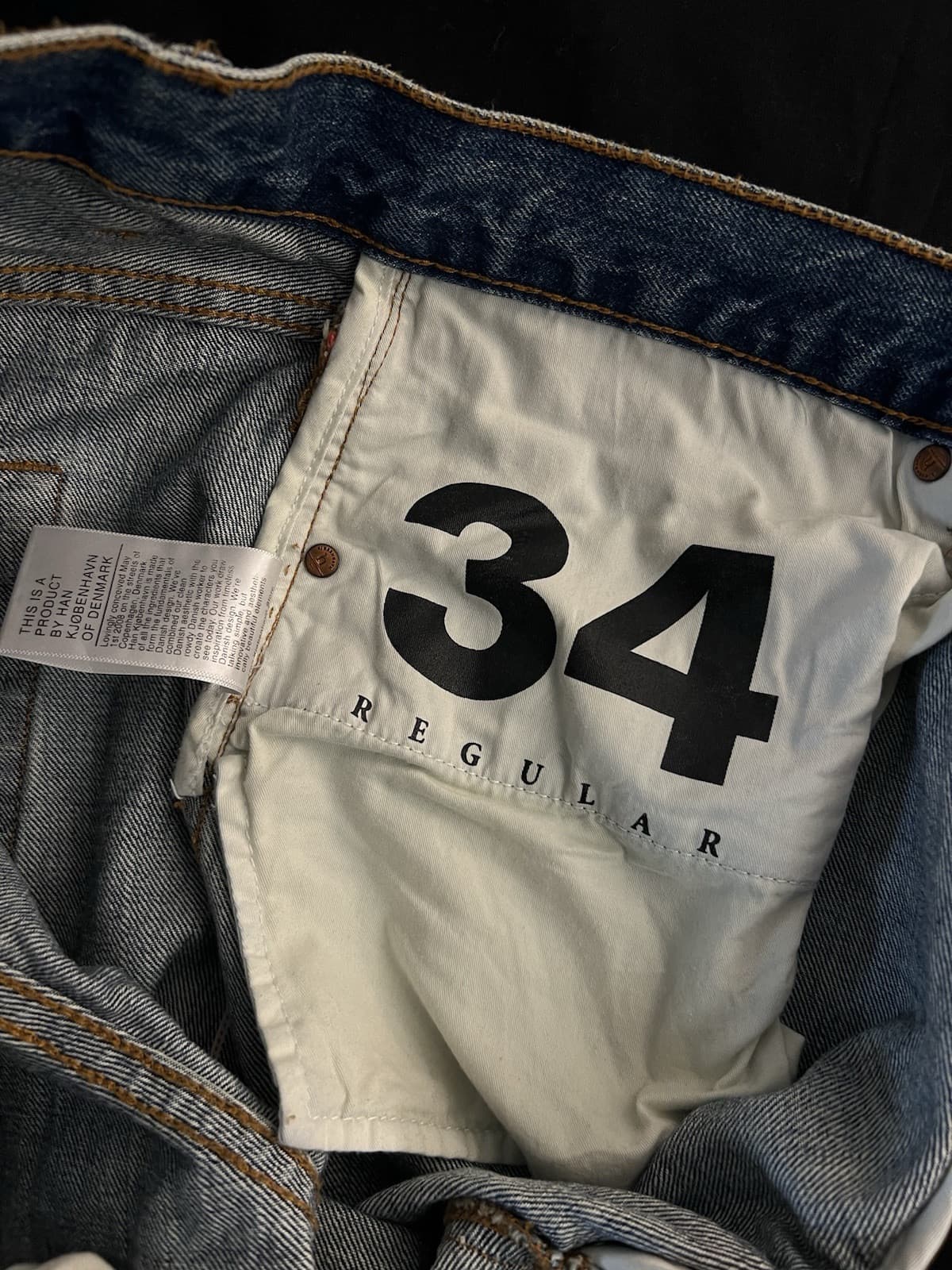 Han Kjobenhavn Drop Crotch Jeans Selvedge Japan Denim Mens Size 34x28 Regular - Thumbnail 7