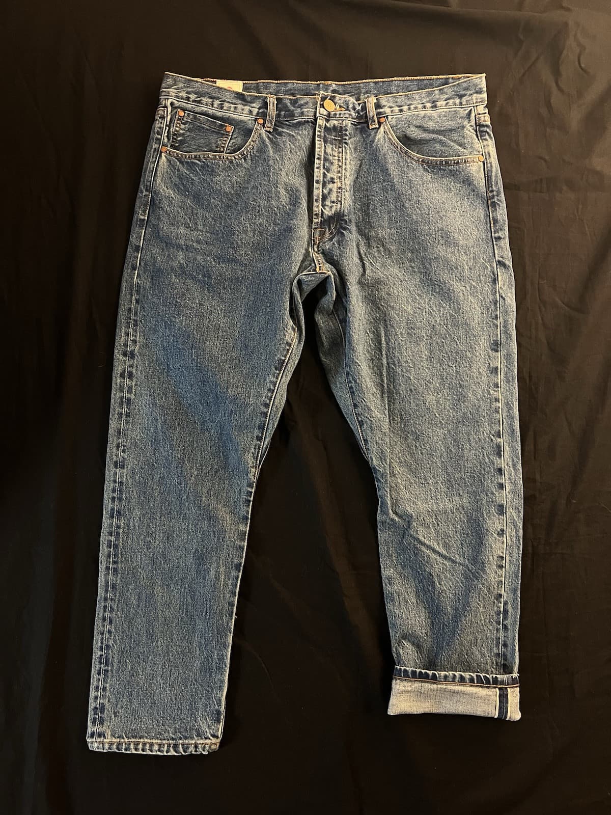 Han Kjobenhavn Drop Crotch Jeans Selvedge Japan Denim Mens Size 34x28 Regular - Thumbnail 9