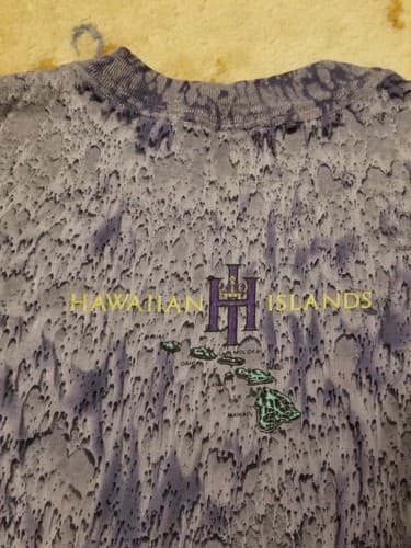 Vtg Hawaii Dolphin Psychedelic Tie Dye T-Shirt Mens M Nai'a Hawaiian Islands - Thumbnail 6