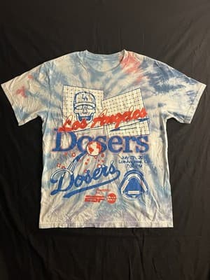 Online Ceramics Los Angeles Dosers Skull Bones L Shirt Tie Dye LA Grateful Dead - Image 1