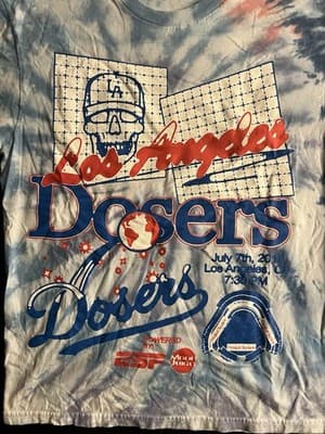 Online Ceramics Los Angeles Dosers Skull Bones L Shirt Tie Dye LA Grateful Dead - Thumbnail 2