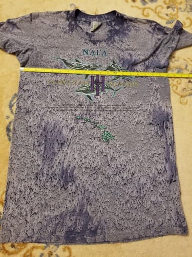 Vtg Hawaii Dolphin Psychedelic Tie Dye T-Shirt Mens M Nai'a Hawaiian Islands - Thumbnail 8