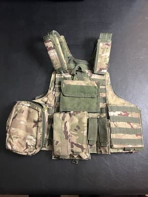 Heavy Duty Tactical Vest Load-bearing Army Molle Camo Airsoft Combat Ammo - Image 1