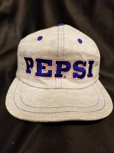 Vintage Pepsi Hat Cap Snapback Cola Stretch Adult One Size OSFA Baseball Soda - Image 1