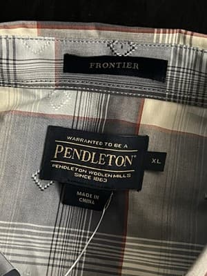 NEW Pendleton Frontier Aztec Pearl Snap Shirt Men's XL Western Long Sleeve Plaid - Thumbnail 5