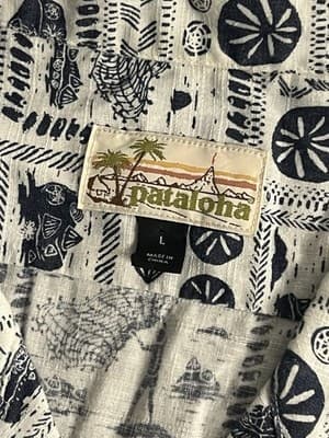 Limited Edition Patagonia Pataloha Opihi Mens L Hawaiian Shirt Hemp Fishing Sea - Thumbnail 4
