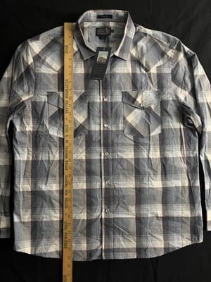 NEW Pendleton Frontier Aztec Pearl Snap Shirt Men's XL Western Long Sleeve Plaid - Thumbnail 7