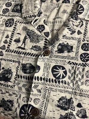 Limited Edition Patagonia Pataloha Opihi Mens L Hawaiian Shirt Hemp Fishing Sea - Thumbnail 5