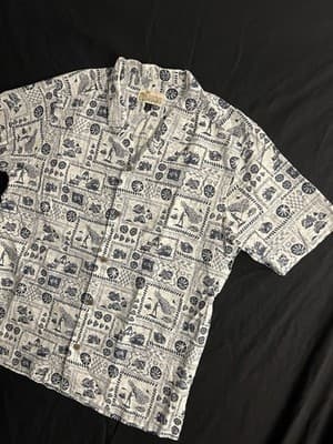 Limited Edition Patagonia Pataloha Opihi Mens L Hawaiian Shirt Hemp Fishing Sea - Thumbnail 2