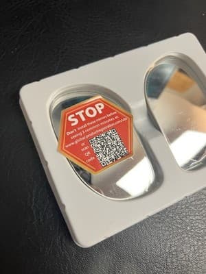NIB New Utopicar Blind Spot Mirrors Model BSM-017 Look Twice For Motorcycles - Thumbnail 3
