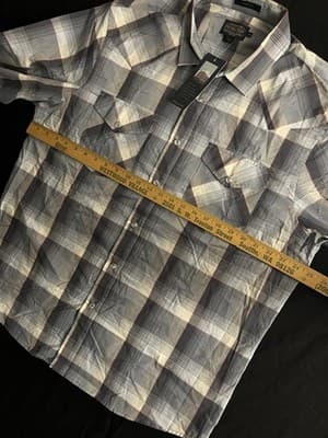 NEW Pendleton Frontier Aztec Pearl Snap Shirt Men's XL Western Long Sleeve Plaid - Thumbnail 8