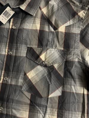 NEW Pendleton Frontier Aztec Pearl Snap Shirt Men's XL Western Long Sleeve Plaid - Thumbnail 3
