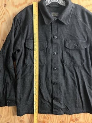 Pendleton Wool Cashmere Button Up Shirt Mens L Black Board Shirt Pockets - Thumbnail 8