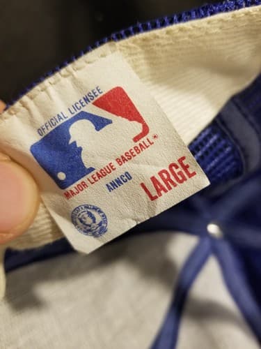 Vtg MLB KC Kansas City Royals Mesh Snapback Trucker Hat Cap Mens Large L Blue - Thumbnail 12