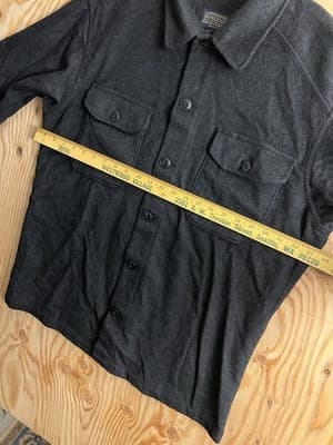 Pendleton Wool Cashmere Button Up Shirt Mens L Black Board Shirt Pockets - Thumbnail 9