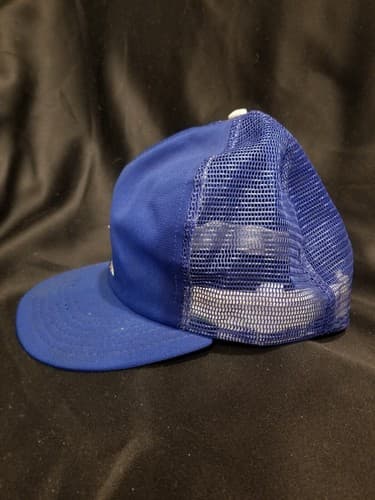 Vtg MLB KC Kansas City Royals Mesh Snapback Trucker Hat Cap Mens Large L Blue - Thumbnail 3