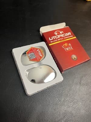 NIB New Utopicar Blind Spot Mirrors Model BSM-017 Look Twice For Motorcycles - Thumbnail 5