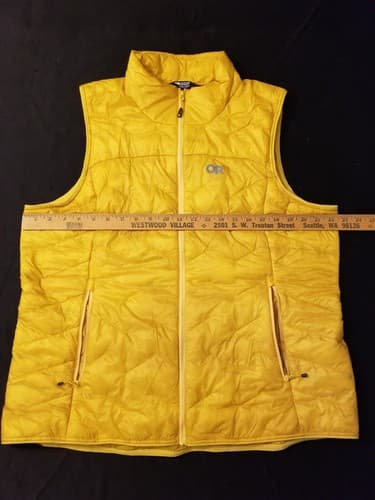 Outdoor Research Womens XL Superstrand LT Vest Yellow Puffer Nano Puff Insulated - Thumbnail 10