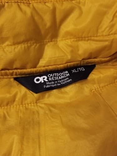 Outdoor Research Womens XL Superstrand LT Vest Yellow Puffer Nano Puff Insulated - Thumbnail 4