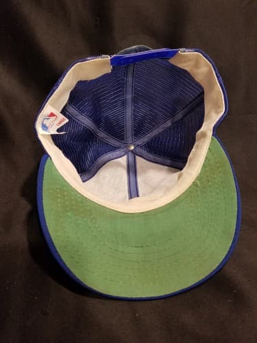 Vtg MLB KC Kansas City Royals Mesh Snapback Trucker Hat Cap Mens Large L Blue - Thumbnail 10