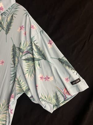 Bad Birdie Mens 3XL Tropical Performance Polo Floral Hawaiian Golf Shirt - Thumbnail 4