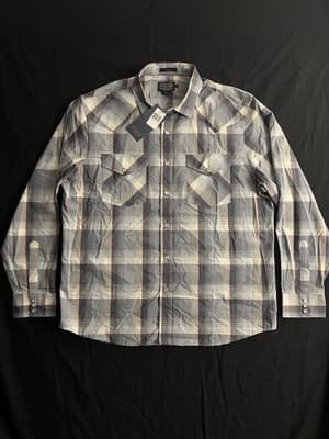 NEW Pendleton Frontier Aztec Pearl Snap Shirt Men's XL Western Long Sleeve Plaid - Image 1