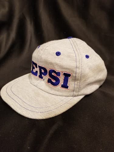 Vintage Pepsi Hat Cap Snapback Cola Stretch Adult One Size OSFA Baseball Soda - Thumbnail 4