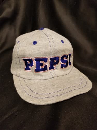 Vintage Pepsi Hat Cap Snapback Cola Stretch Adult One Size OSFA Baseball Soda - Thumbnail 3