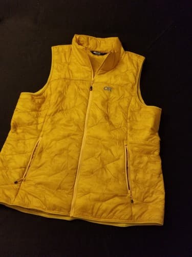 Outdoor Research Womens XL Superstrand LT Vest Yellow Puffer Nano Puff Insulated - Thumbnail 2