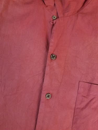 Tommy Bahama Embroidered Shirt Mens L Red Silk Short Sleeve Poker Girl Button Up - Thumbnail 6