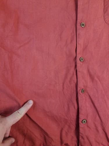 Tommy Bahama Embroidered Shirt Mens L Red Silk Short Sleeve Poker Girl Button Up - Thumbnail 7