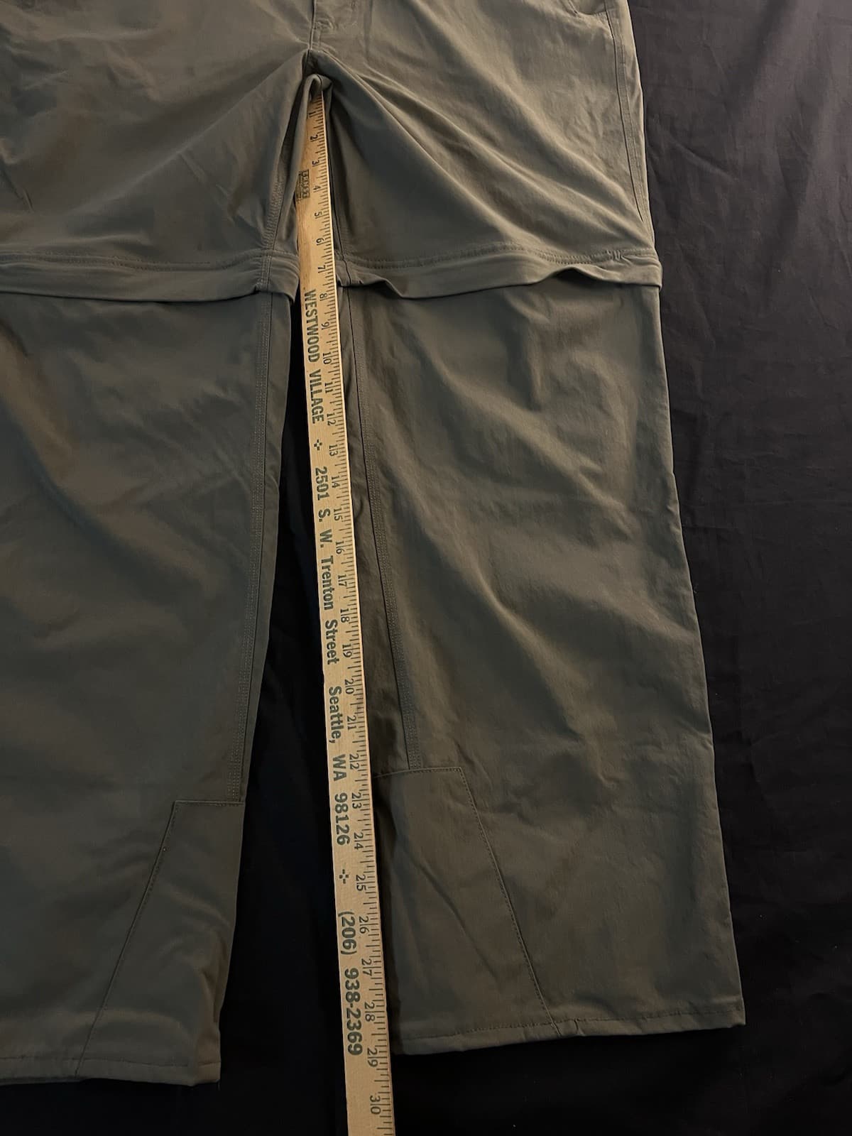 Filson Mens 40x30 Lightweight Trekking Pants Convertible Shorts Evergreen Hiking - Thumbnail 13