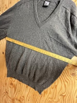 Nordstrom Made In Scotland Clan Douglas 100% Cashmere Mens XL Sweater V-Neck - Thumbnail 4