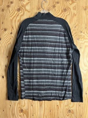 SmartWool Merino Wool 250 Pullover Sweater Base Layer 1/4 Zip Mens M Grey Black - Thumbnail 12