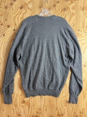 Nordstrom Made In Scotland Clan Douglas 100% Cashmere Mens XL Sweater V-Neck - Thumbnail 6