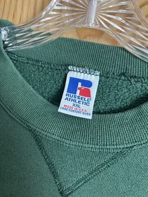 Vtg Seattle Sonics Russell Athletic Men’s XXL Crewneck Sweatshirt USA Green NBA - Thumbnail 3