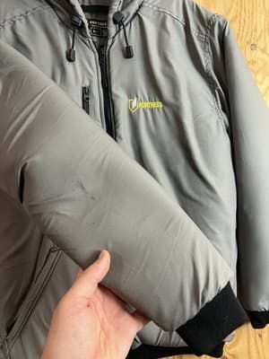 Fortress Insulated Aeris Inside L-M Jacket All Weather Hoody Full Zip Coat Grey - Thumbnail 4