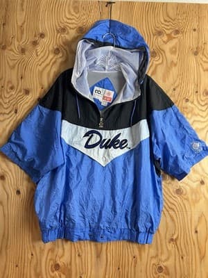 VTG Duke Blue Devils M Collegiate Jacket Windbreaker Anorak Hoody Short Sleeve - Thumbnail 5